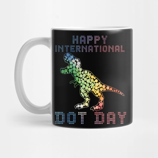 Funny Polka Dot T Rex Dinosaur September 15th Dot Day by peskyrubeus